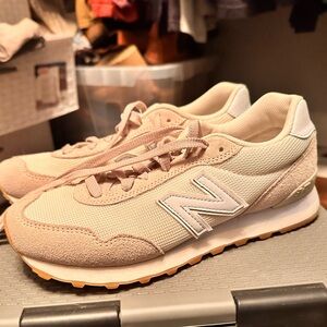 New Balance Cream and Gray Sneakers